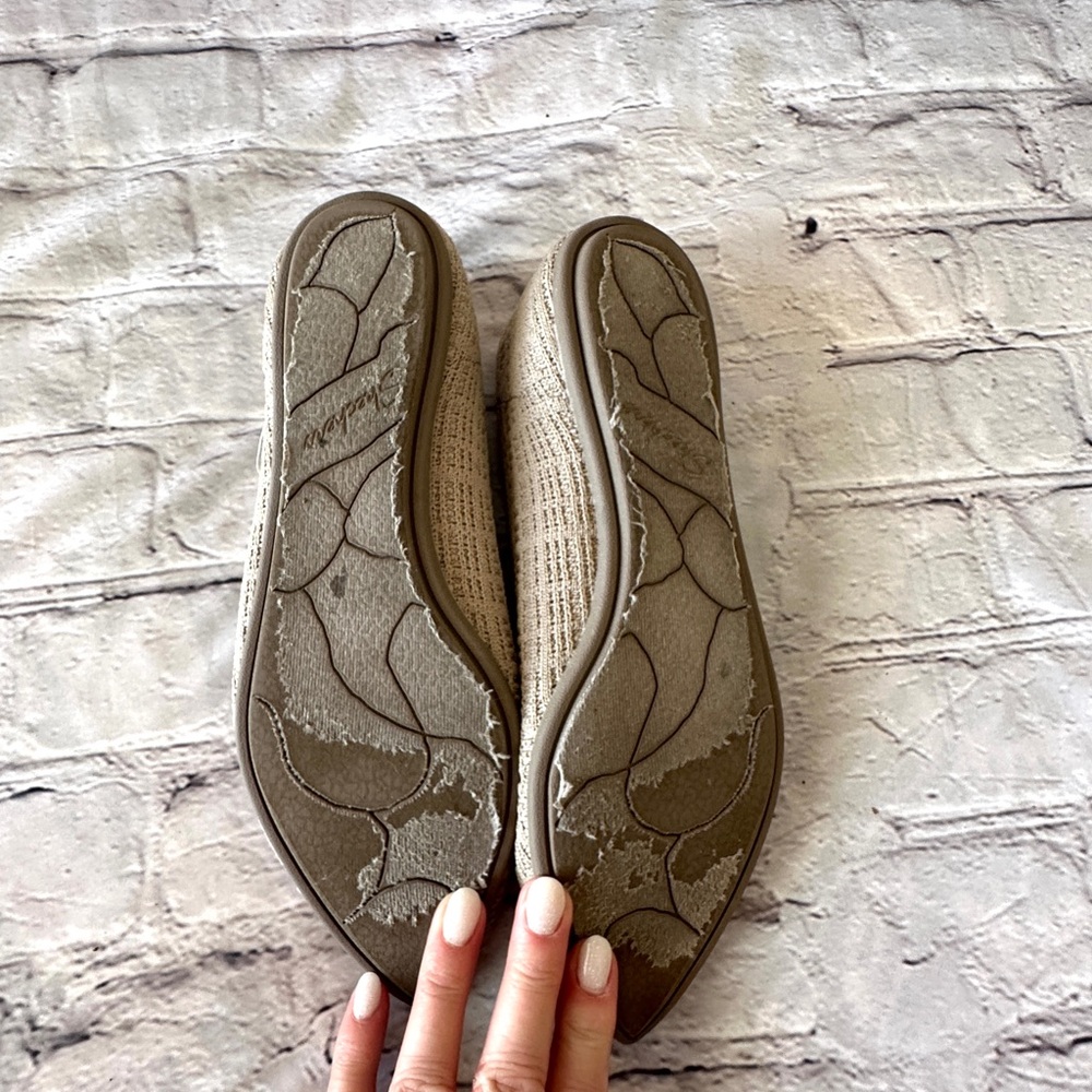 Skechers Neutral Textured Knit Skimmers Flats - Picture 5 of 7
